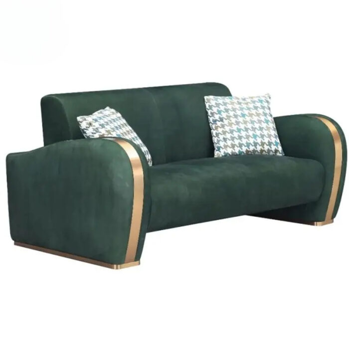 Contemporary Genuine Leather Italian Sofa Set