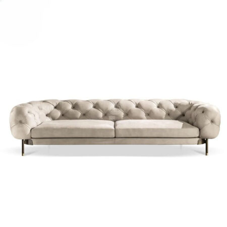 Modern Italian Minimalist Design Fabric Chesterfield Sofa