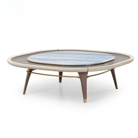 Postmodern Marble Top Coffee Table