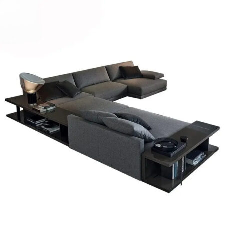 Synthetic Leather Sectional Sofa Set