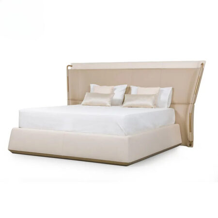 Italian Design Natural Wood Bed