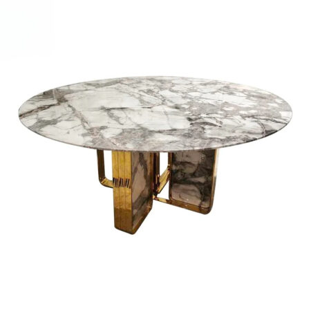 Marble Top Circular Dinning Table