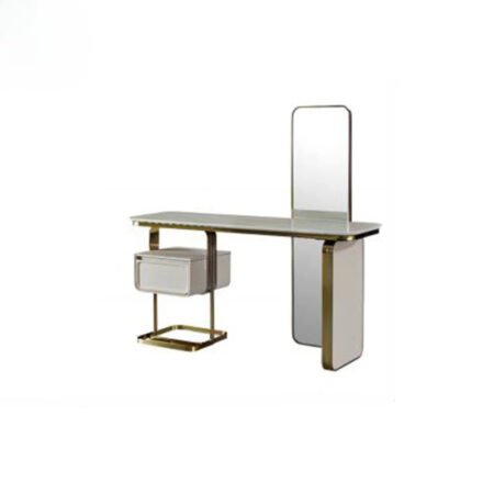 Luxurious Marble Top Long Mirror Dressing Table