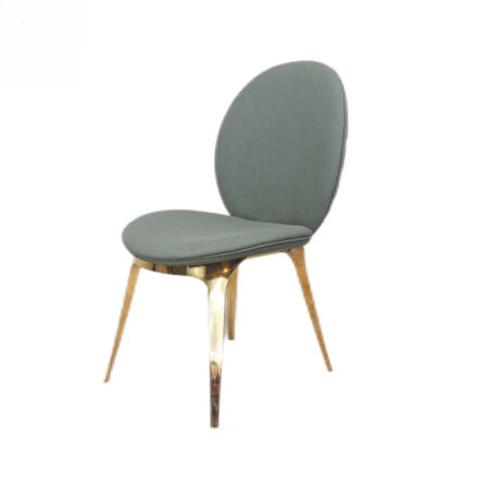 Modern Green Leather Banquet Dining Chair